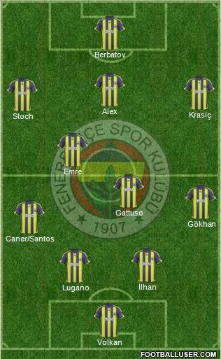 Fenerbahçe SK Formation 2010