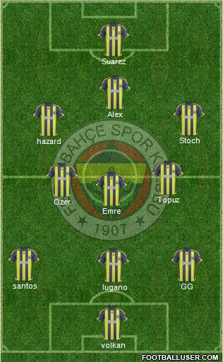 Fenerbahçe SK Formation 2010