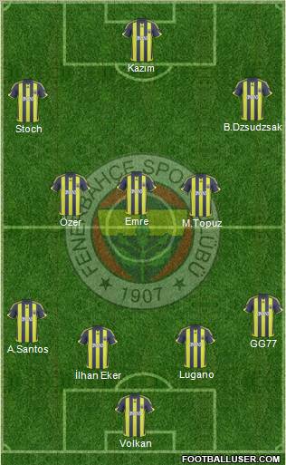 Fenerbahçe SK Formation 2010