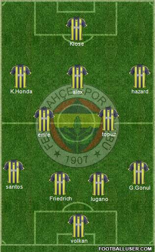 Fenerbahçe SK Formation 2010