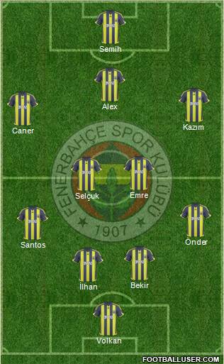 Fenerbahçe SK Formation 2010