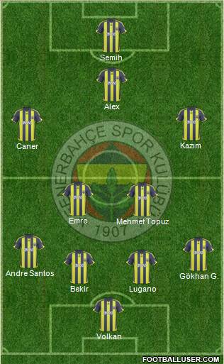 Fenerbahçe SK Formation 2010