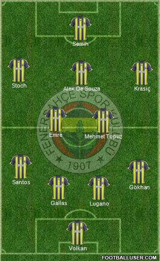 Fenerbahçe SK Formation 2010