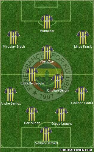 Fenerbahçe SK Formation 2010