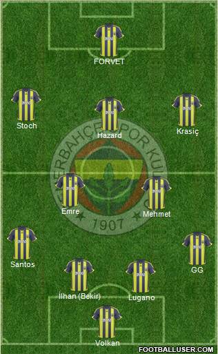 Fenerbahçe SK Formation 2010