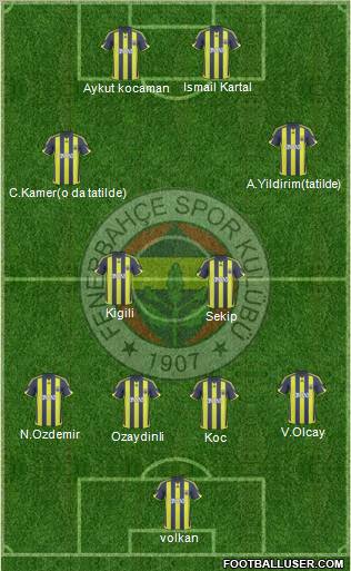 Fenerbahçe SK Formation 2010