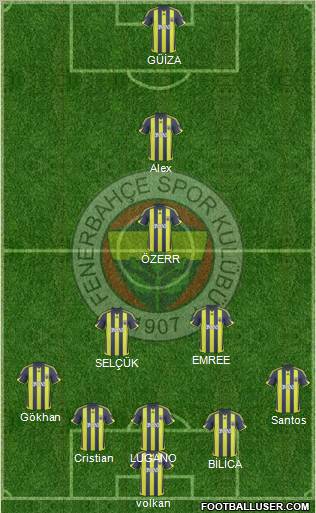 Fenerbahçe SK Formation 2010