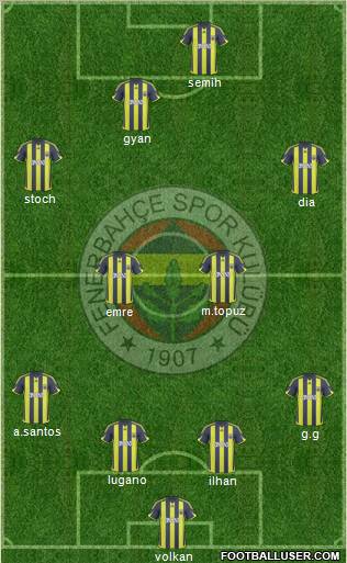 Fenerbahçe SK Formation 2010