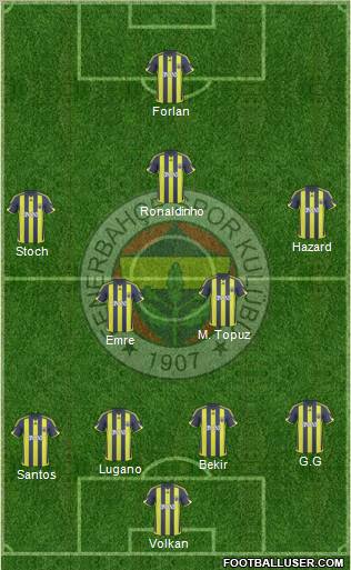 Fenerbahçe SK Formation 2010