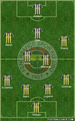 Fenerbahçe SK Formation 2010