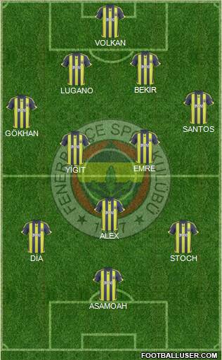 Fenerbahçe SK Formation 2010