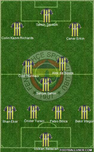 Fenerbahçe SK Formation 2010