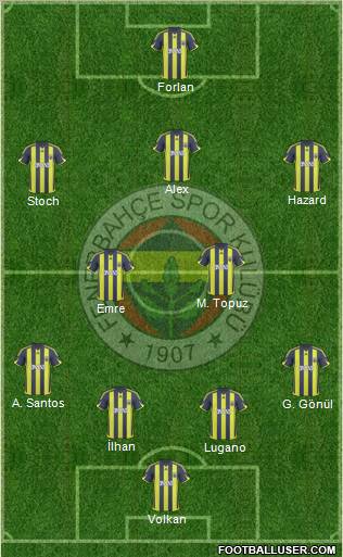 Fenerbahçe SK Formation 2010