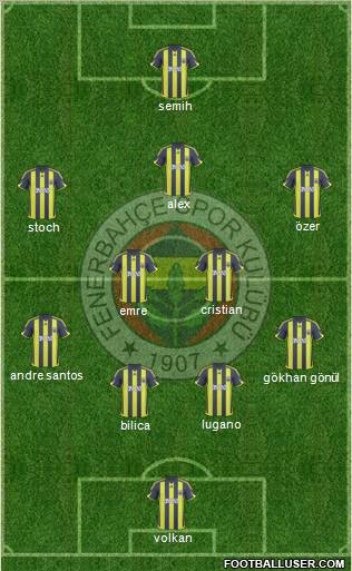 Fenerbahçe SK Formation 2010