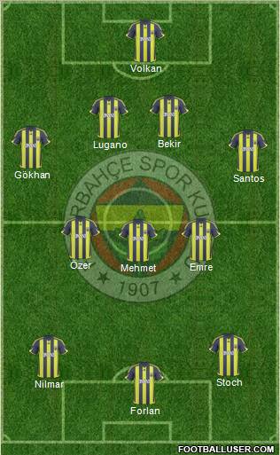 Fenerbahçe SK Formation 2010