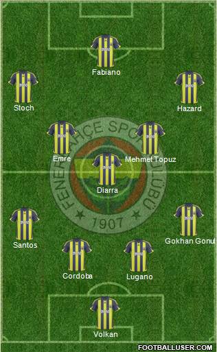 Fenerbahçe SK Formation 2010