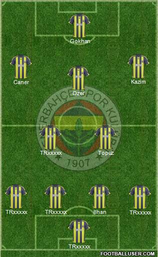 Fenerbahçe SK Formation 2010