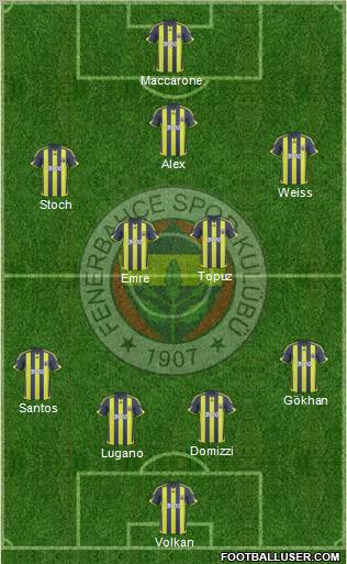 Fenerbahçe SK Formation 2010