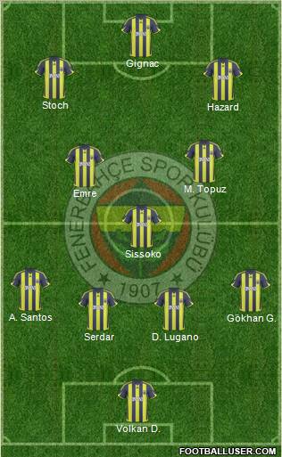 Fenerbahçe SK Formation 2010