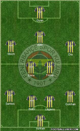 Fenerbahçe SK Formation 2010