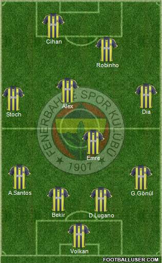 Fenerbahçe SK Formation 2010