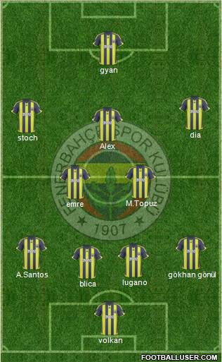 Fenerbahçe SK Formation 2010