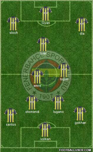 Fenerbahçe SK Formation 2010