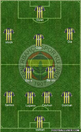 Fenerbahçe SK Formation 2010