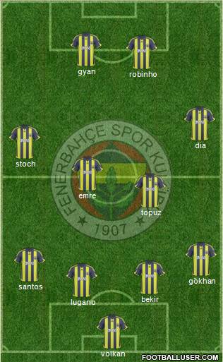 Fenerbahçe SK Formation 2010