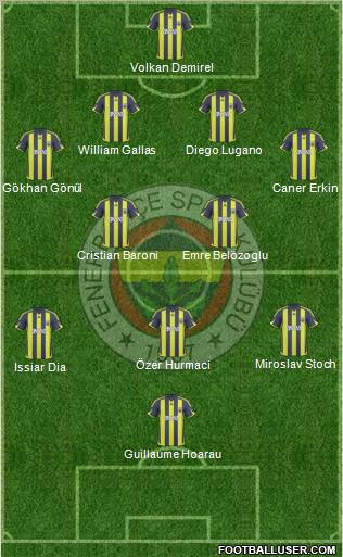 Fenerbahçe SK Formation 2010