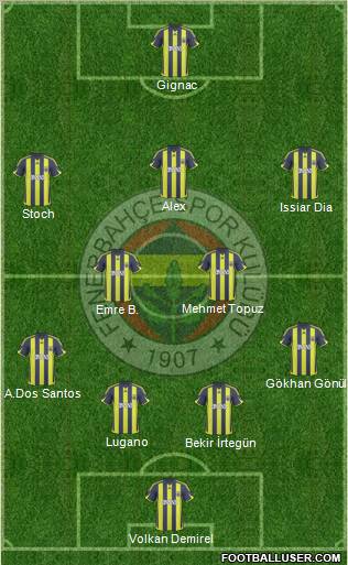 Fenerbahçe SK Formation 2010