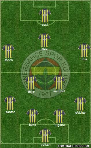 Fenerbahçe SK Formation 2010