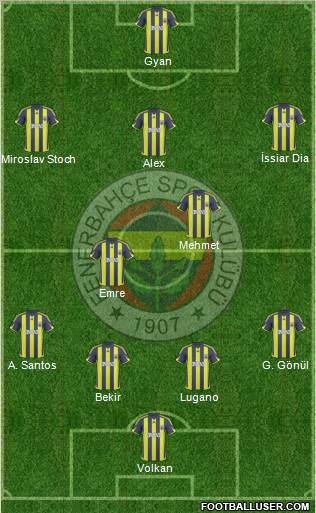 Fenerbahçe SK Formation 2010