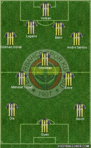 Fenerbahçe SK Formation 2010