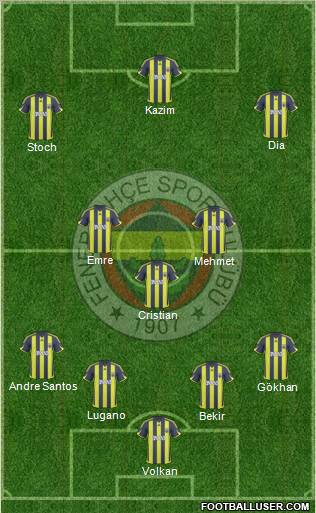 Fenerbahçe SK Formation 2010