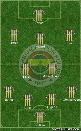 Fenerbahçe SK Formation 2010