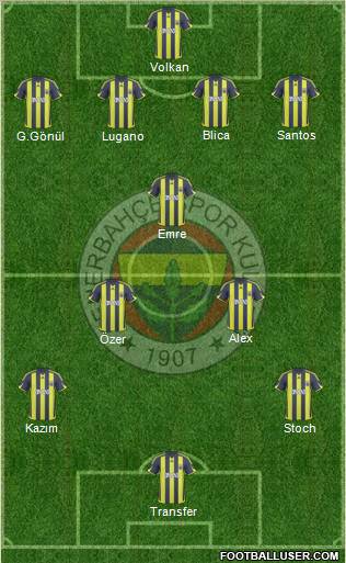 Fenerbahçe SK Formation 2010