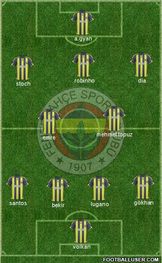 Fenerbahçe SK Formation 2010