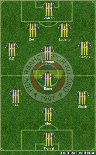 Fenerbahçe SK Formation 2010