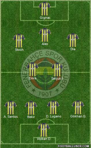 Fenerbahçe SK Formation 2010