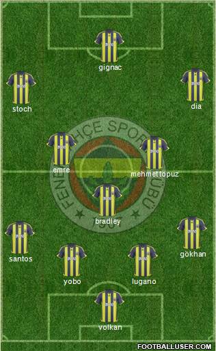 Fenerbahçe SK Formation 2010