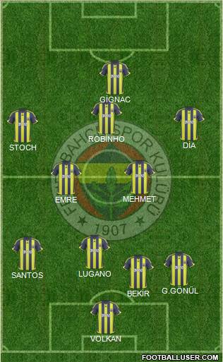 Fenerbahçe SK Formation 2010