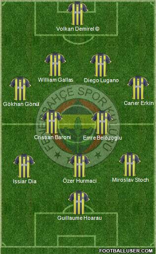 Fenerbahçe SK Formation 2010