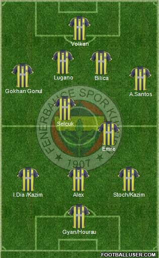 Fenerbahçe SK Formation 2010