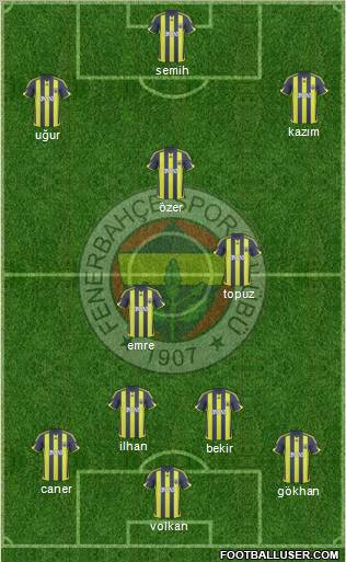 Fenerbahçe SK Formation 2010