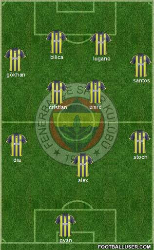 Fenerbahçe SK Formation 2010