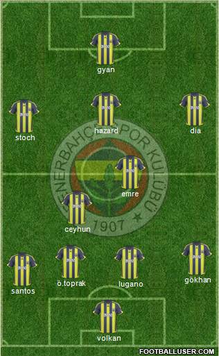 Fenerbahçe SK Formation 2010