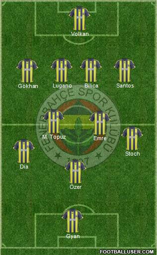 Fenerbahçe SK Formation 2010