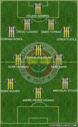 Fenerbahçe SK Formation 2010