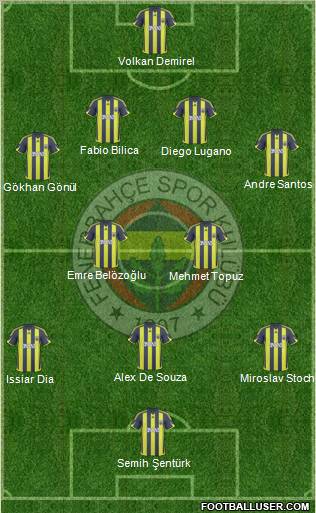 Fenerbahçe SK Formation 2010